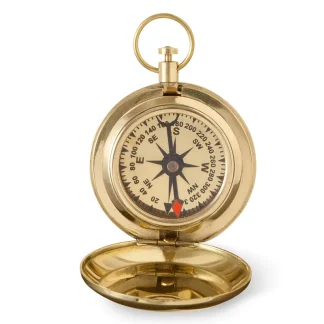 High Polish Gold Keepsake Compass
