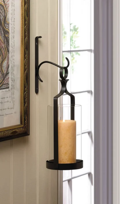 HANGING HURRICANE GLASS WALL SCONCE