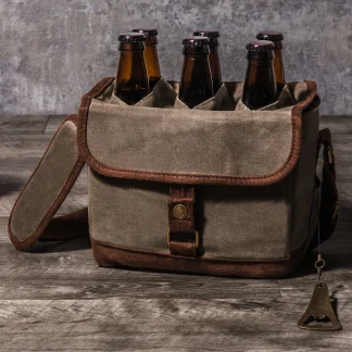 BEER CADDY COOLER TOTE WITH OPENER