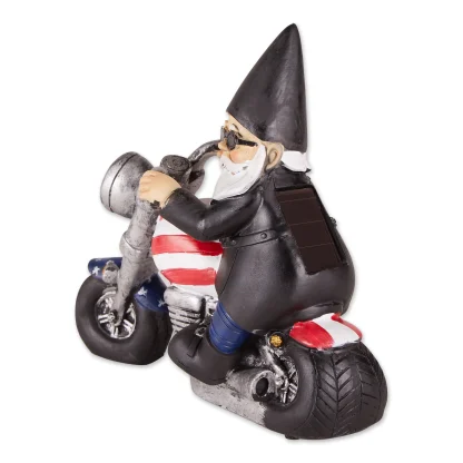 Solar Biker Gnome Figurine - Image 3