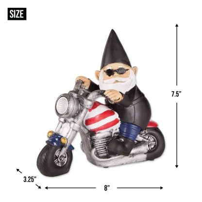 Solar Biker Gnome Figurine - Image 7