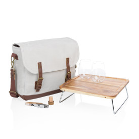 Adventure Wine Tote, (Off-White)