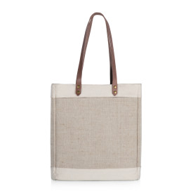 Pinot Jute 3 Bottle Insulated Wine Bag, (Beige