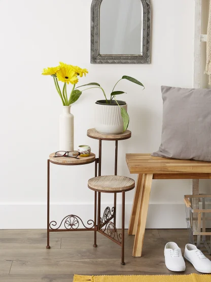 Rustic Triple Planter Stand - Image 6