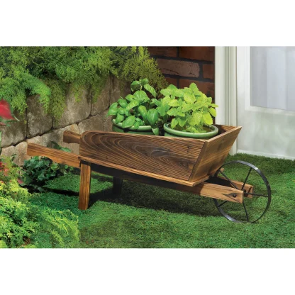 Country Flower Cart Planter - Image 3